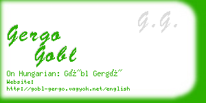 gergo gobl business card